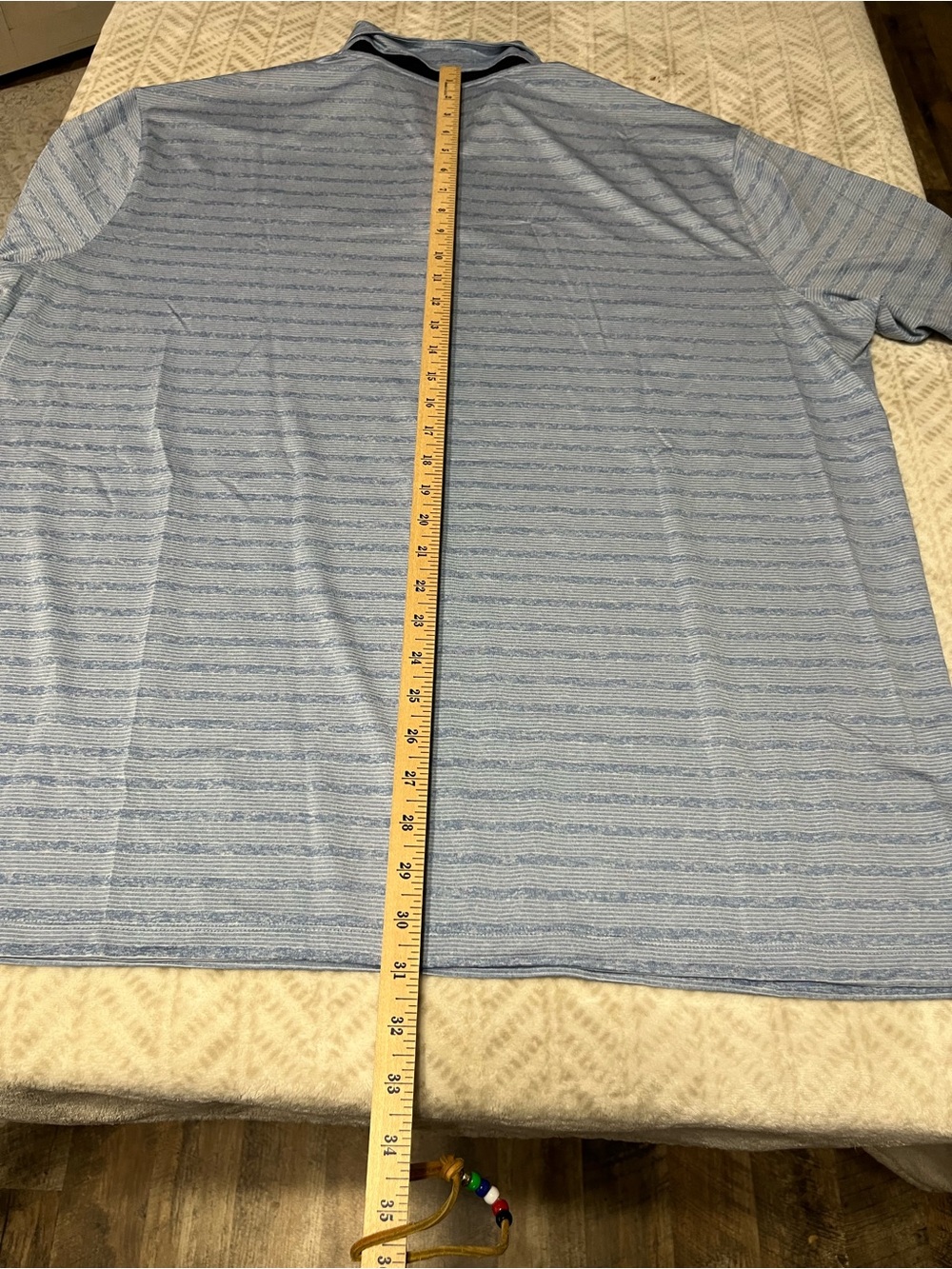 Nike Light Blue Striped Men's Polo Shirt XXL - Picture 3 of 4
